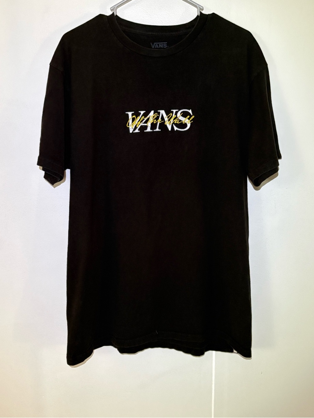 Vans Off The Wall Men's Black T-Shirt Size Large Classic Fit Skate Graphic